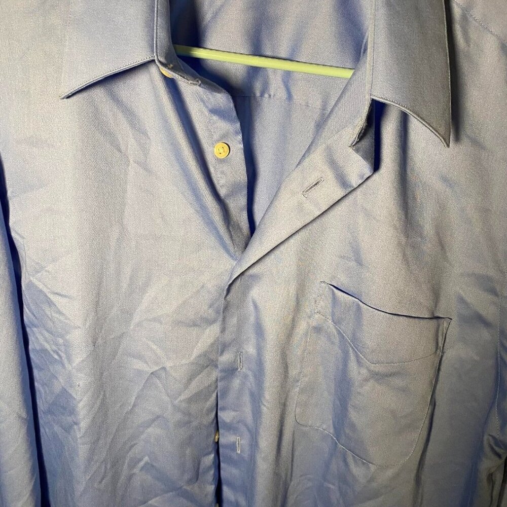 Geoffrey Beene Regular Fit Mens Blue Button Down Long Sleeve Shirt Size‎ Large - Picture 3 of 10